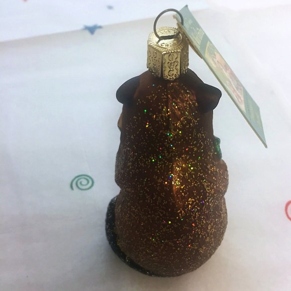 90s but NWT BLOWN GLASS Old World Christmas BEAVER Tree Ornament 🎄 - Picture 5 of 9
